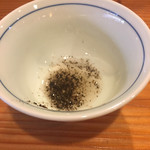蕎麦倶楽部　佐々木 - そば茶を飲み干した後。