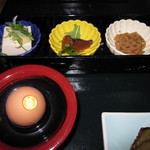 岩本屋 - 奴にヘシコに蓮根のきんぴら＆たまご