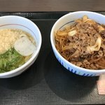 なか卯 - 和風牛丼（並）とはいからうどん（小）