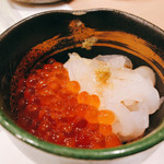 うを徳 - 白エビといくらの小丼ぶり