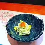 薩摩地鶏と季節の料理 季彩 - 海老とアボカドの山葵のマヨ和え