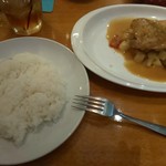 ビストロ グランビア - 若鶏のロースト、グリル野菜の入ったグレイビーソース
