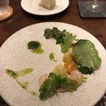 miyashita - 牡丹海老と桃のサラダ