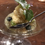 miyashita - グレープフルーツのシャーベット巨峰とシャインマスカット、パイナップルのジュレ