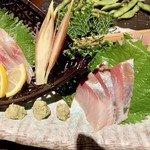 土風炉 - 瀬戸内鮮魚三種盛1,380円