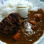 ル・パン - カレーライス520円＋玉子50円＋ハンバーグ160円