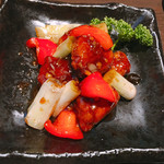 Genkiya - 白金豚の黒酢酢豚 700円
