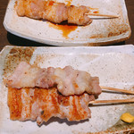 源喜屋 - 白金豚の串焼き 1本 210円