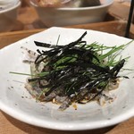 越中屋  - めいち鯛皮&芽ネギポン酢(サービス)