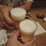 蕎や 月心 - 乾杯！、お久しぶり❗