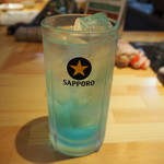 大衆酒場 天ぷら娯楽 - 出世サワー1杯目300ml（ラムネ）