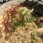 Kairyouri Bonzu - 限定15食の牡蠣のまぜそば¥900
                        牡蠣のペーストは旨味が濃縮されている
                        とても居酒屋で作る拉麺とは思えない完成度