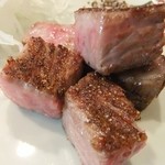 横浜うかい亭 - サーロインステーキアップ美味しかった～