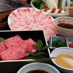 Lunch “Comparison lunch of Omi beef and soup shabu” 9 dishes in total