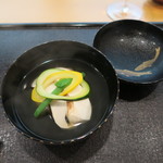西麻布 大竹 - お椀　松茸、車海老真薯