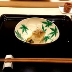 鮨 おおが - 蒸し鮑と翡翠ナス