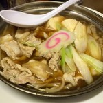 春駒食堂 - 肉鍋定食　肉鍋アップ