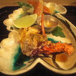 大神 - 【四の膳】 茹でずわい蟹と活伊勢海老鬼殻焼。