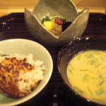 大神 - 【八の膳】 食事。 伊勢海老出汁の超濃厚味噌汁の印象強し