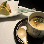 Icchiku - [ふく懐石]ふくのおかき揚げ、ふく皮の茶碗蒸し