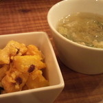 HOSHIO - ランチについてくる　スープとお惣菜