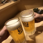 Kaisen Sumiyaki Dokoro Torata - ビールで乾杯〜