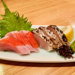 酒肴晴 - 鰆と金目鯛のお造り