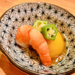 酒肴晴 - お通しの南京豆腐