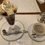 資生堂パーラー - チョコバナナパフェ コーヒー