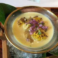 らん亭～ 美日庵 - トウモロコシと湯葉のすり流し