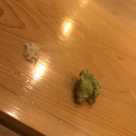 鮨 しゅん輔 - 塩を山葵をお好みで