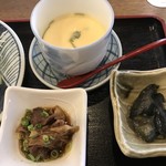 Mi Fuku Shokudou - 小鉢２品と茶碗蒸し
