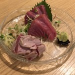 手打ち蕎麦切り 匠 - 鴨わさ + めじまぐろ刺