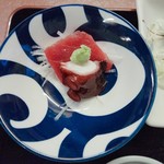 和楽居とべ - この日のお刺身はマグロとタコ