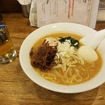 麺屋すみす - 上空から　味玉冷し水炊き醤油らーめん