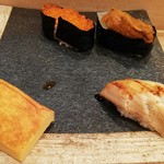 Sushi Yamaoki - 雲丹、イクラ、穴子、玉