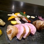 レストラン バカール - うずらのまるごとハム  「ジャボン・キュイ」”ル・クロコディール”風」