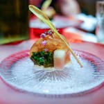 料庵 有とみ - ☆海老と金時草の酢物