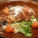 DINNING - 鶏の竜田揚げバルサミコソース。