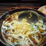 小平うどん - 1/31　肉汁に揚げ玉を入れて