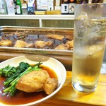 博多のおでん - ハイボール&春菊&ばくだん