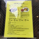 カレーは飲み物。 - 注文方法などの説明書きが、窓に掲示されていました。(*'∀')ﾉ