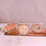 ツキノニジ - チーズカレーベーグルランチのベーグルは、この中から2品選択します（ハーフサイズが、付きます）