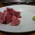 焼肉やっちゃん - 上ロースハーフ(ワサビ醤油)