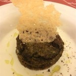 トラットリア 29 - 「黒キャベツのスフォルマート パルミジャーノソース」：前菜でありながらメインの満足感とドルチェの繊細な響き♪