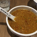 らーめん つけ麺 NOFUJI - スープ割を入れたつけ汁　美味しくって全部飲んじゃいました(≧▽≦)