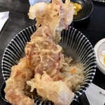 讃岐うどん 白庵 - げそ天 on かやくご飯