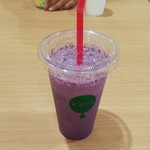 果汁工房 果琳 - ブルーベリーミルク Mｻｲｽﾞ　(税込)390円　(2019.08.24)