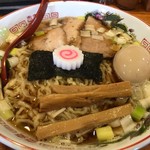 荘内麺場 九九七 - あっさりちぢれ麺魚介中華そば700円＋大盛50円＋味玉100円