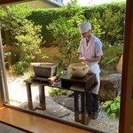 柚木元 - 鮎焼き中